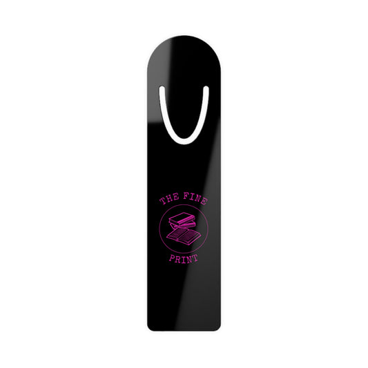 The Fine Print Bookmark (Black and Pink)
