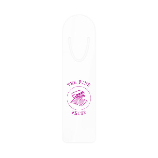The Fine Print Book Mark (Pink and White)